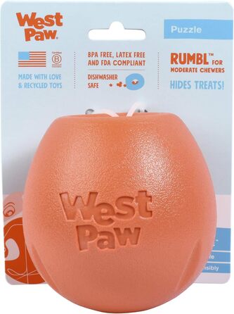Іграшка для собак WestPaw Echo Rumbl L, помаранчева, 10 см