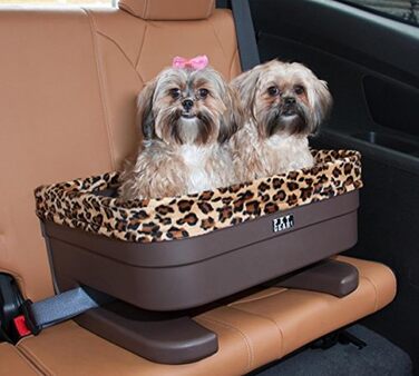 Автокрісло для собак Pet Gear Lookout Booster з м'якою подушкою та ременем безпеки, швидке встановлення без інструментів