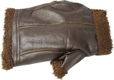 Зимова куртка для собак Pssopp з PU-шкіри, плюшевий підкладка, для маленьких, середніх та великих собак, для прогулянок на вулиці (XL, XL)