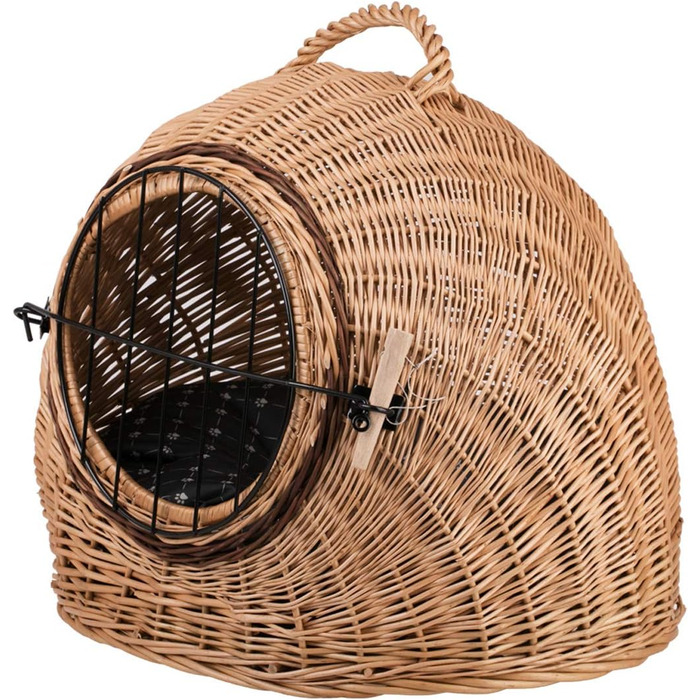 Кішка Будиночок Венге-Сірий, Корзина для кота з лози, Корзина для кота, Місце для собаки з ручкою