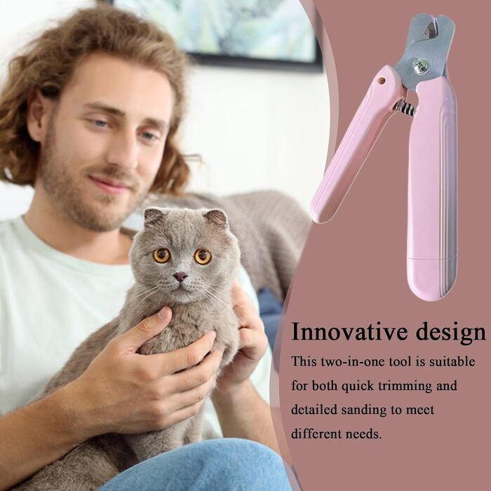 Ножиці для стрижки кігтів собак та котів з LED-підсвіткою, захисним насадком та ергономічним дизайном. Підходять для собак та котів будь-якої породи. Колір: світло-зелений (рожевий)