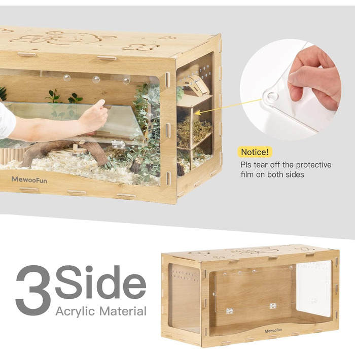 Клітка для хом'яків та морських свинок велика 100x50x50 см з дверцятами – Die haustür