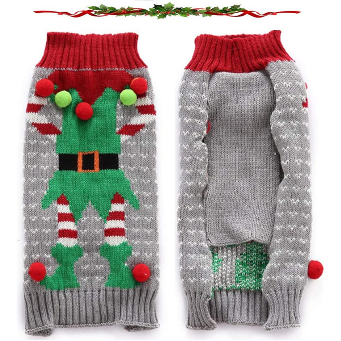 Пуловер для собак ABRRLO, карнавальний костюм клоуна, теплий зимовий халат, бавовна, XL