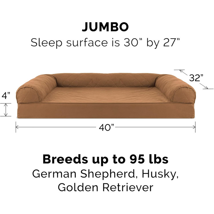 Кішечка Furhaven: ліжко для собак та котів з охолоджуючим гелем та піною з пам'яті, тостований коричневий, 102 x 81 x 20 см