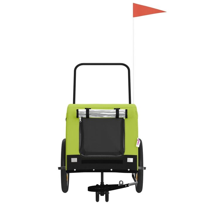 Переносний кошик для кота/собаки на колесах, візок для маленьких собак, велосипедний причіп для собак, зелений та чорний, Oxford-Gewebe, для всіх сезонів