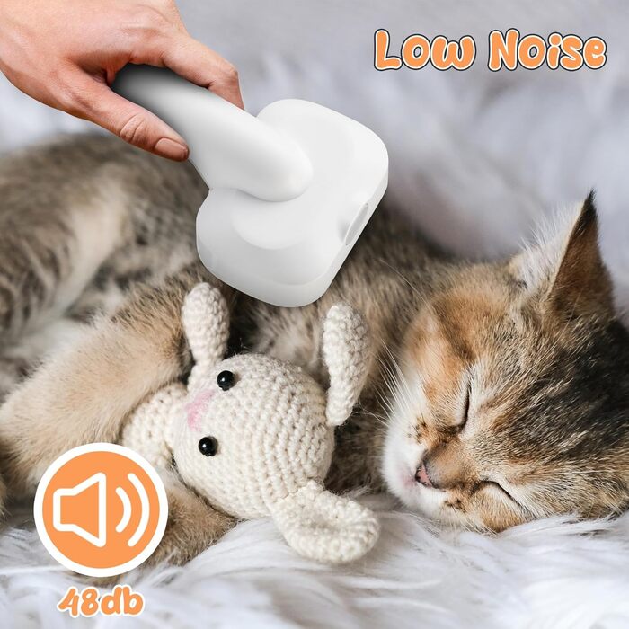 Пылесос для домашних животных 2.5л, тихий 48дБ, для собак и кошек, набор для груминга, включая триммер, щетку и инструменты для чистки. (С розеткой US)