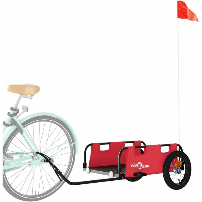 Причіп для велосипеда ARKEM, червоний, з тканиною Oxford та сталевим з'єднувачем. Причіп для велосипеда, кошик для собак