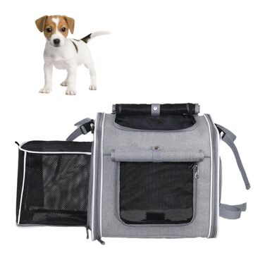 Велосипедний кошик для собак Haofy, переноска для тварин з 4 сітчастими вікнами, швидкознімний кріплення на кермо, для собак до 8 кг, сумка для перенесення, аксесуари для велосипеда (Сірий)