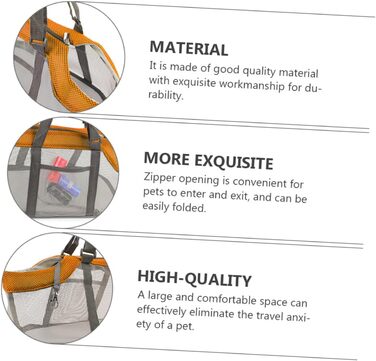 SUPVOX Транспортна сумка для собак і котів - велика, дихаюча, з надійним закриттям, міцна та портативна для походів, кемпінгу та подорожей