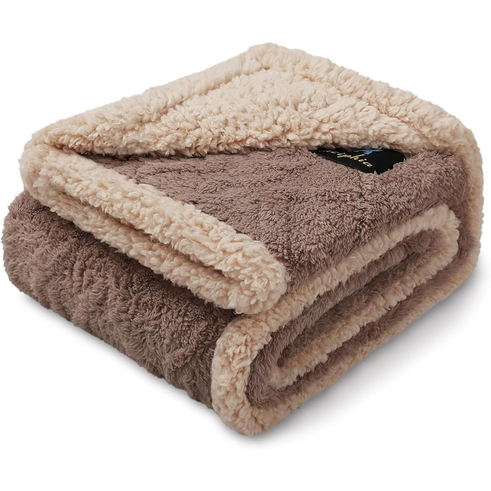 Водонепроникний коврик для собак Luciphia, миючий, для собак, котів, цуценят, теплий, м'який, з флісу Sherpa, для ліжка, дивана, канапи (102*145см, XL 145*216см)