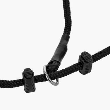 Нашийник для собак Dingo Gear, ручної роботи, міцний шнур, 2 обмежувачі, водонепроникний, для K9-тренувань, IGP, агітація, кусання, слухняність, чорний, L (S04049)