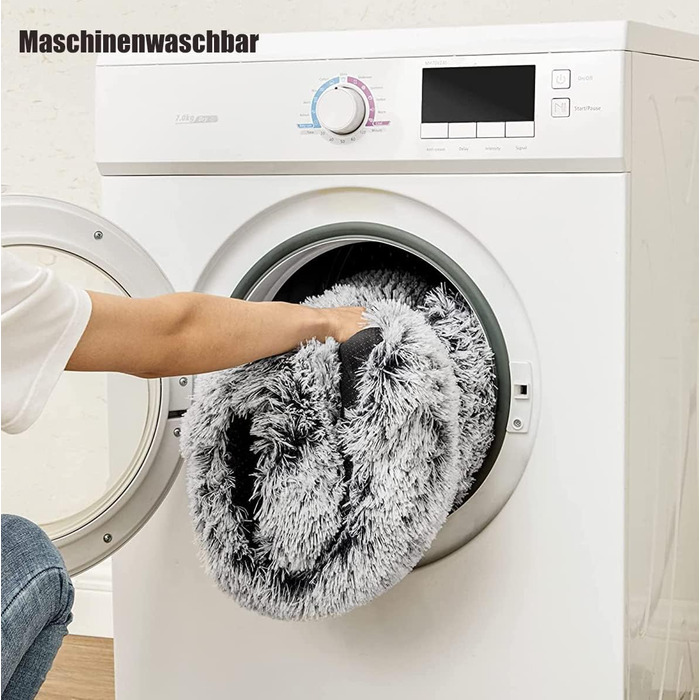 SOAI М'яке собаче ліжко, довгий плюш, подушка для собак, килимок для собак, м'яка підстилка, кошик для собак середніх порід та котів (109x72cm), блакитний