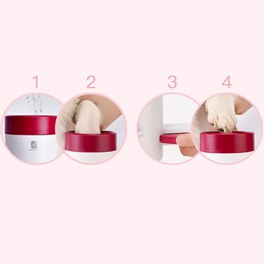 Автоматичний очищувач лап для собак: миска для лап, силікон, портативна, обертається на 360°, для маленьких собак та котів (фіолетовий)