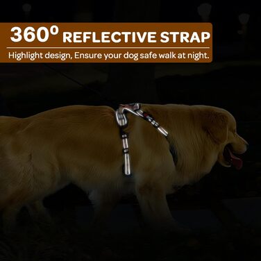 Шлейка для собак середнього розміру FURRYFECTION, антивитягуюча шлейка для собак, зручна та регульована, з тканини Оксфорд (Plaid Beige, S)