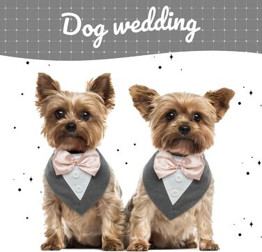 Нашийник для собак Kuoser: святковий бандана, краватка для великих собак, сірий, розмір L