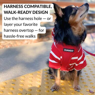 Світшот для собак ДЖАНГО, теплий, м'який, з капюшоном, для маленьких собак до 11,3 кг (Dackel, Welpen), розмір S, червоний