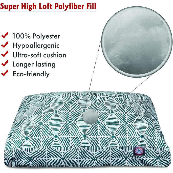 Ліжко для собак Majestic Pet Charlie Salmon, велике, прямокутне