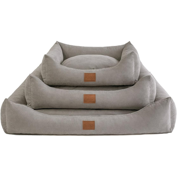 Лежак для собак Sofa Sun, 100x80 см, темно-коричневий, 6 розмірів, 4 кольори, м'який диван для собак, подушка, кошик