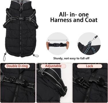 Водонепроникний теплий зимовий одяг для собак, розмір M (довжина спини 34 см), колір зелений. Підходить для маленьких собак, цуценят, для прогулянок на вулиці. З коміром та блискавкою.