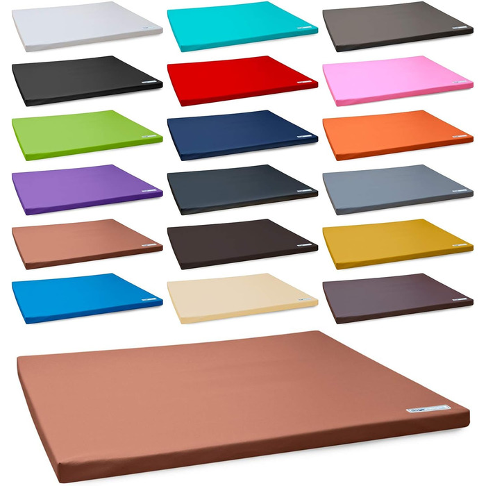 Лежанка для собак Easy з екошкіри, розмір M, 100 x 80 см, колір коньяк. Підходить для багажника, коврик для собак, подушка для собак