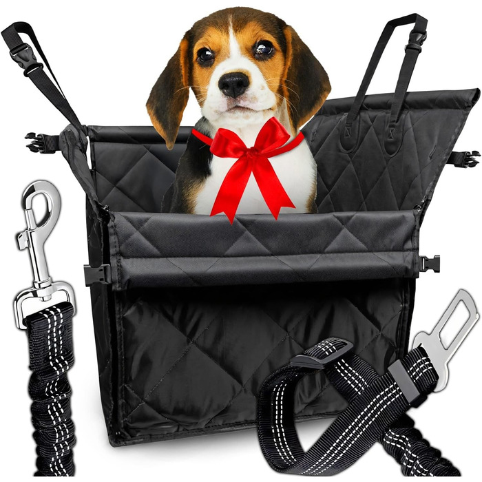 Автокрісло для собак Retoo: міцне, з сумкою, 60x50x44.5 см, чорне