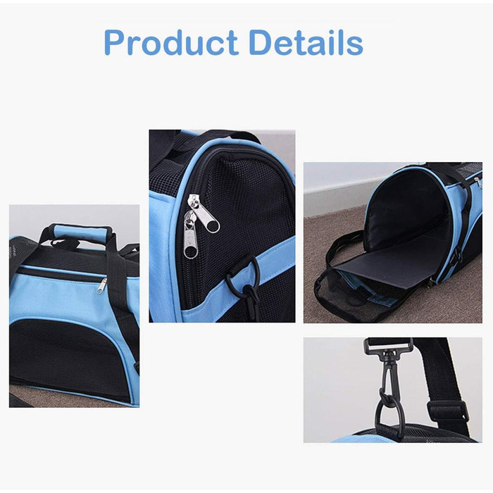 Транспортна сумка для котів та собак Levoberg, 47x30x23 см, зелена, M