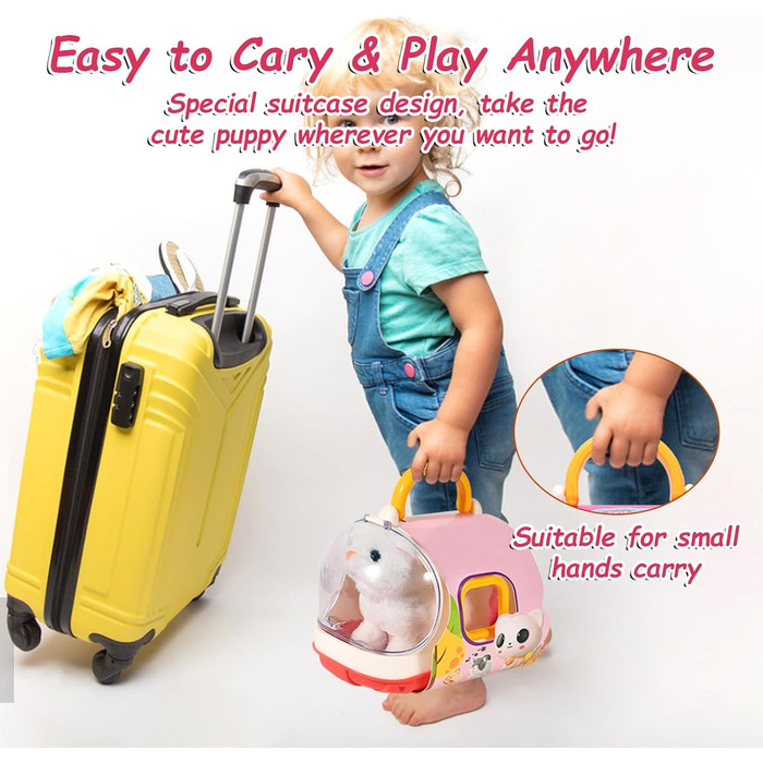 Інтерактивна іграшка-кіт для дітей: реалістичний плюшевий кіт, що ходить та муркоче, білий колір. Ідеальний подарунок для дівчаток 3-7 років