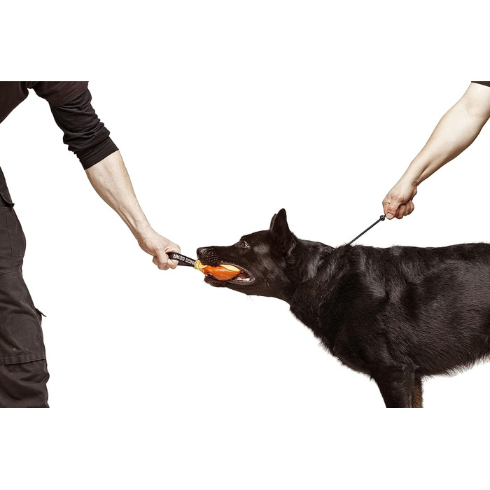 Нашийник для собак Dingo Gear, ручної роботи, міцний шнур, 2 обмежувачі, водонепроникний, для K9-тренувань, IGP, агітація, кусання, слухняність, чорний, L (S04049)