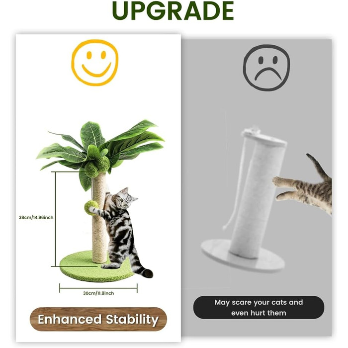 Котячий будиночок Pawlickio з когтеточкою, зелені листки, когтеточки з сизалевого мотузка, котячі стовпчики для дому, котячі комплекси