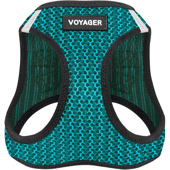 Шлейка для собак Best Pet Supplies Voyager Step-In Air, дихаюча, нейлонова, бірюзова, для малих і середніх порід, розмір S