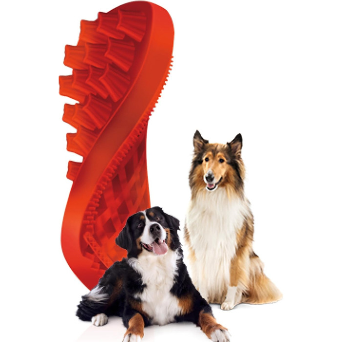 Щітка для собак з довгим волоссям Pet+Me PETM009, червона