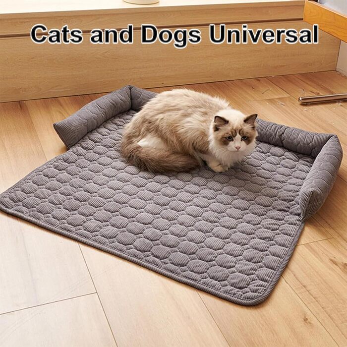 М'яка подушка-підстилка для собак, 75x75 см, темно-сіра. Захист дивану та підлоги від бруду та подряпин. Легко миється.