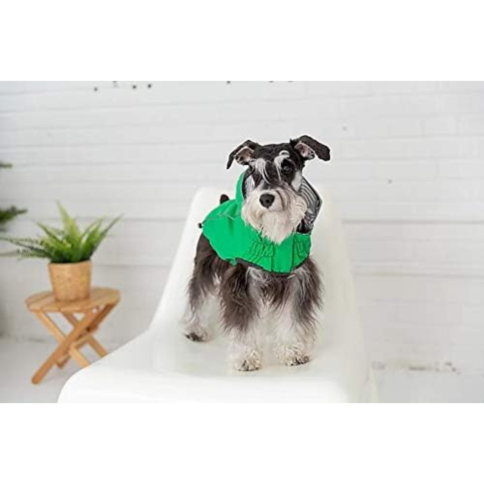 Дощовик для собак GF Pet ElastoFit, розмір M, зелений - водонепроникний, спинка 38 см