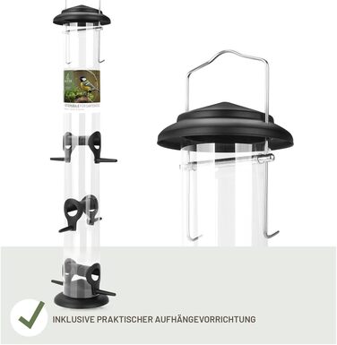 Годівниця для птахів Wildtier Liebe, зелена - з нержавіючої сталі, 52 см