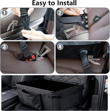 Автокрісло для собак, стабільне, водонепроникне, для маленьких та середніх порід, з посиленими стінками та ременями безпеки