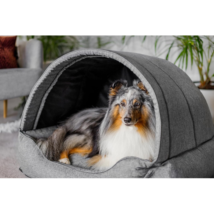 Ліжко для собак з будиночком - ідеальне місце для відпочинку вашого улюбленця! Зручне ліжко-будиночок для собак маленьких та середніх порід. Ліжко-печеринка, переноска, диван для собак. Знімна та пральна наволочка, стабільний каркас. Розмір: 82x58 см, кол