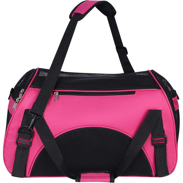 Транспортна сумка для тварин: переноска для собак та котів, рожева, L (40x20x30 см)