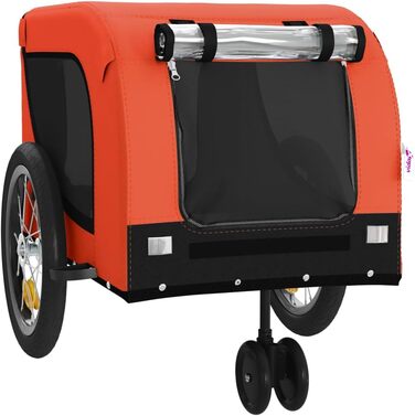 Причіп для тварин на велосипед, жовто-чорний, Oxford та залізо (125 x 63 x 66 см)