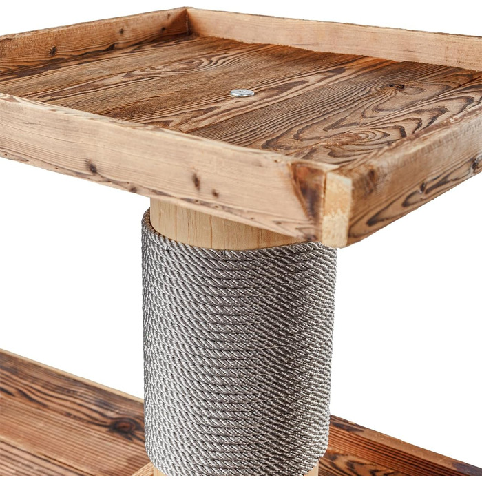 Кігтеточка для котів CanadianCat Woody - дерев'яний комплекс для лазіння | 70 x 45 x 117 см | вологостійка, для вулиці