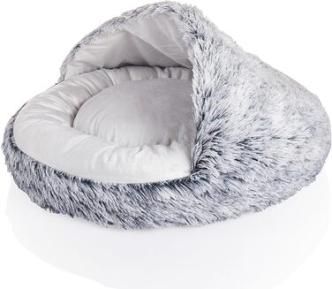 Кігтеточка-лежанка для котів та собак Weltbild - затишна печерка Ø 60 см з плюшу, як лежанка для котів або собак, печерка, що можна прати
