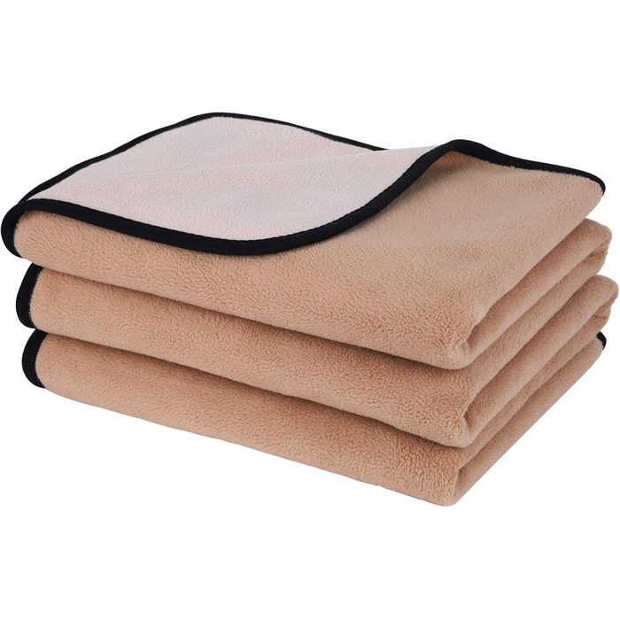 Водонепроникний коврик для собак PETTOM 100x75 см, м'який коврик для великих і маленьких собак, захисний коврик для дивана, ліжка, автокрісла, меблів - прання до 30°C (M, верблюжий)