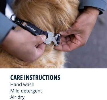 Собачий нашийник RUFFWEAR Top Rope, середній розмір, міцний і зручний, для прогулянок, базальтово-сірий, M (36–51 см)