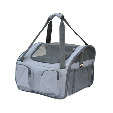 PawHut Dog Crate Автомобільна транспортна коробка Люлька Оксфорд сірий 41x34x30см для безпечної подорожі з собакою