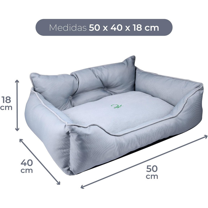 Ляжка для собак United Colors of Benetton, розмір M, сіра, 50 см, поліестер, ергономічна, для середніх собак, придатна для прання