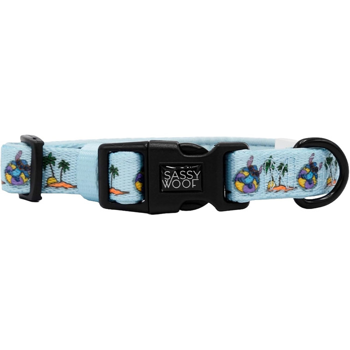 Офіційний нашийник Sassy Woof Disney Stitch для маленьких собак, регульований, міцний, зручний, стильний
