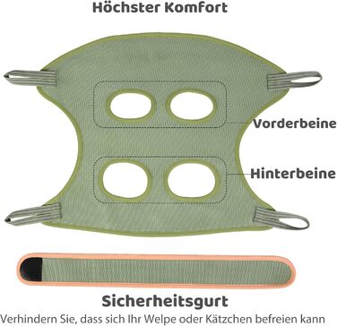 Гузекір для грумінгу собак та котів - гамак-тримач з набором для догляду (до 4.5 кг)