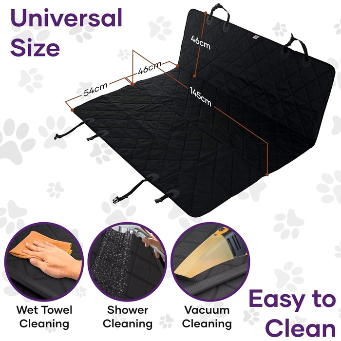 Захист для заднього сидіння та багажника автомобіля - килимок для собак (145 x 147 см, XL)