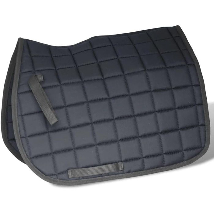 Сідло для коня vidaXL 17,5'' з натуральної шкіри, комплект 12 см, аксесуари, чорне, 14 см