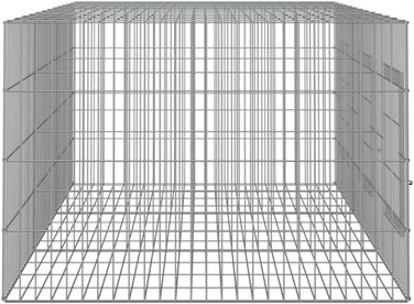 Клітка для кролів vidaXL, 3 секції, 163x79x54 см, оцинкована сталь, вольєр для домашніх тварин