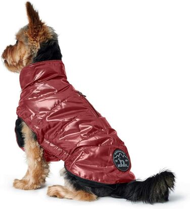 HUNTER Зимовий теплий одяг для собак, водонепроникний, з флісовою підкладкою, червоний (40)